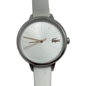 Lacoste Cannes Women's White Leather 39mm Analog Quartz Watch 2001159 WR 3 Bar